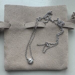 Real Diamond pendant white gold necklace